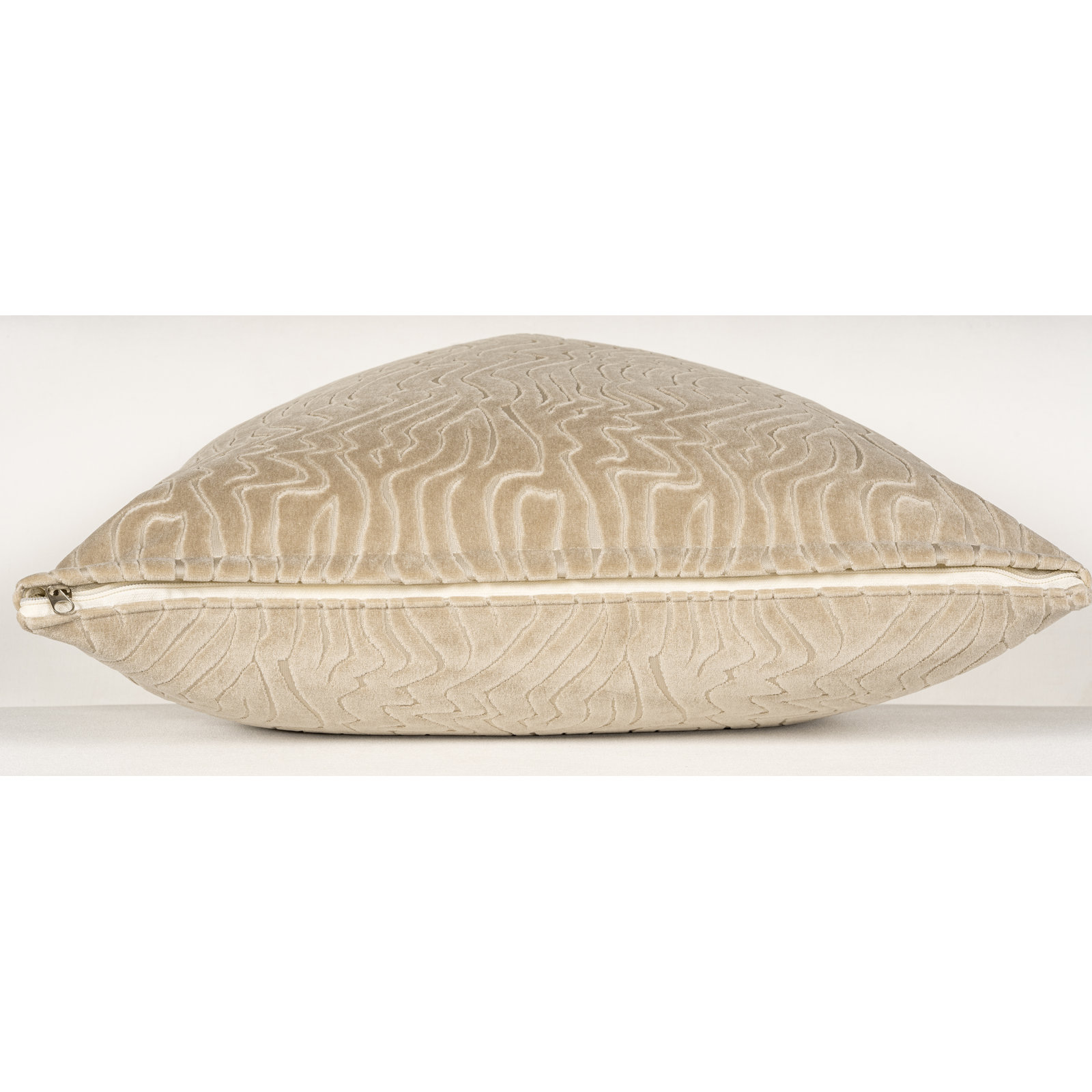 Prudence Cream 20" x 20" Throw Pillow, Polyester, Square 20", Brown