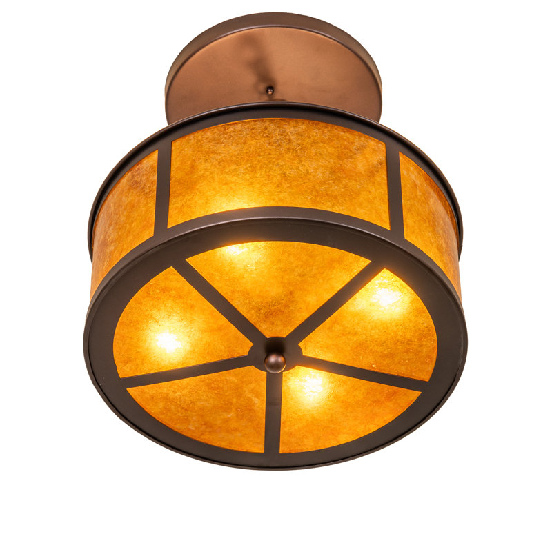 18" Wide Smythe Craftsman Semi-Flushmount