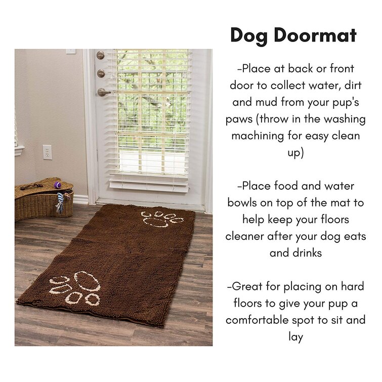 Internet's Best Chenille Dog Doormat -Tan - 60 x 30