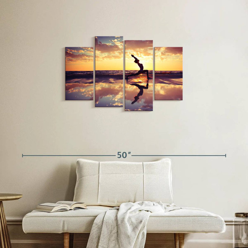 Kerrick yoga au coucher du soleil, H 22 po x l 36 po