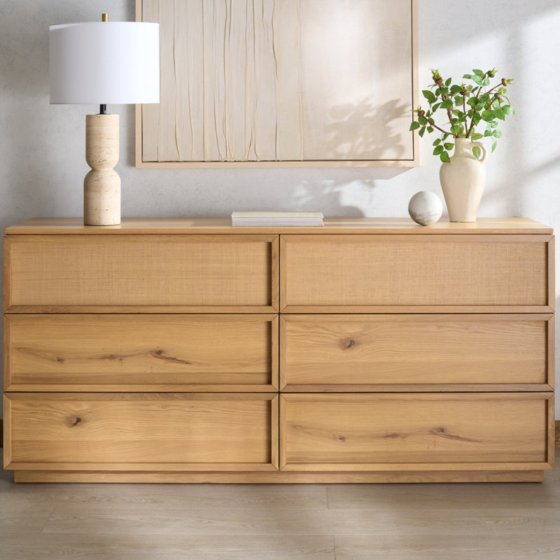 Commode 6 tiroirs Hudson , Naturel