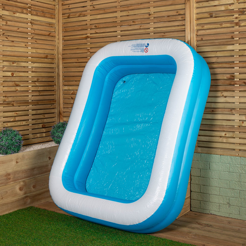 2.6M X 1.7M Jumbo Rectangular Inflatable Garden Paddling Water Pool, 50cm H x 200cm W x 150cm L