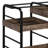 Black & Walnut Finish Serving Cart