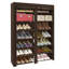 Rangement à chaussures à double rangée avec housse anti-poussière, armoire de rangement à 7 niveaux pour placard, vestibule, dortoir, appartement et garage-378000999
