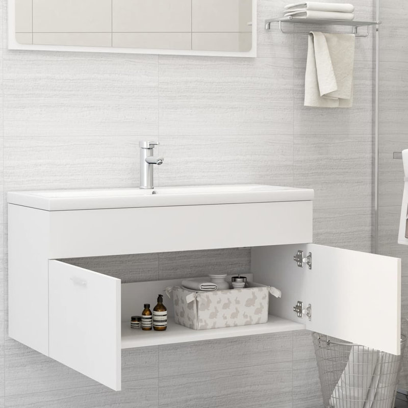 Geiko 1000mm Single Bathroom Vanity with Basin, White