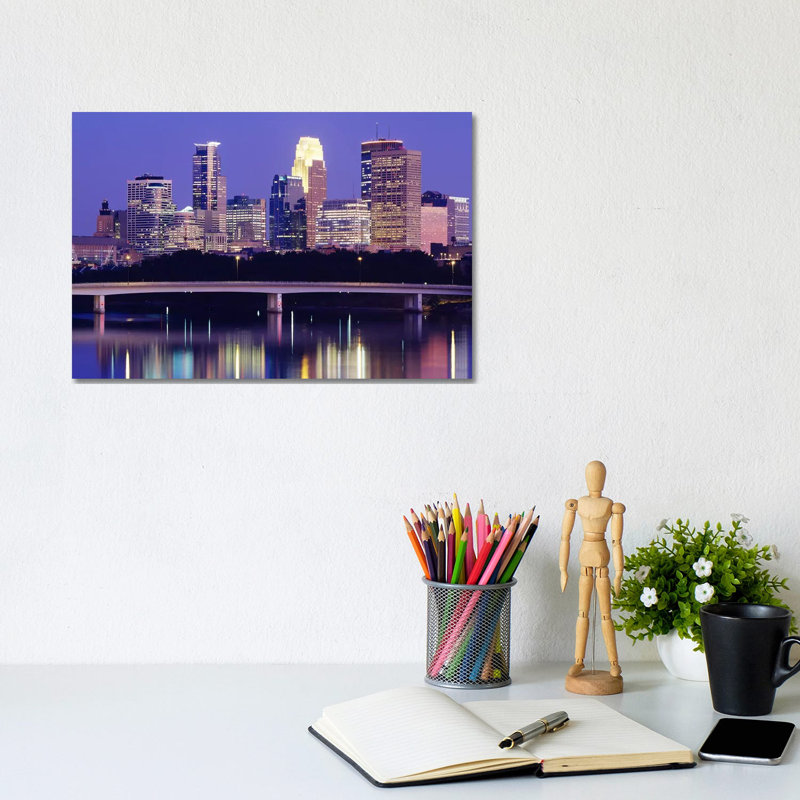 Minneapolis MN - Wrapped Canvas Print, 20.32 cm H x 30.48 cm W