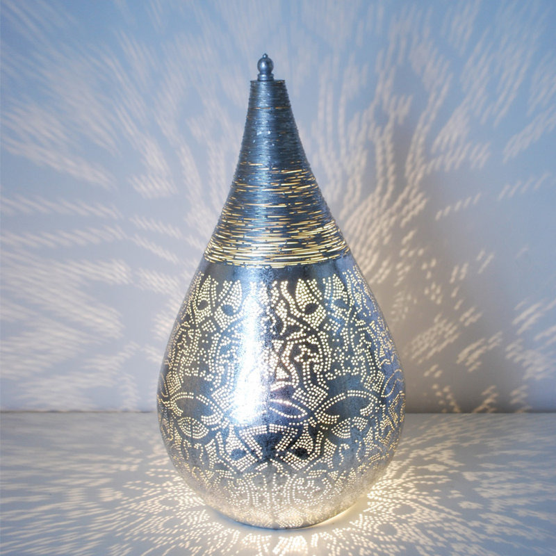 Chaves Metal Table Lamp, Silver