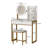 Small Makeup Vanity Desk With Touch Screen Mirror And Lights & Charging Station
