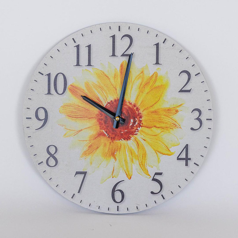 Horloge murale tournesol