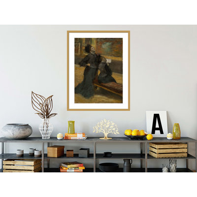 «Visit to a musée» par Edgar Degas - impression giclée encadrée