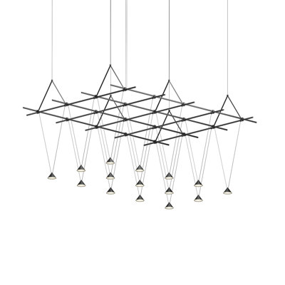 Lustre géométrique à 15 lumières DEL Suspender®