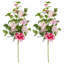 Ensemble de 2 hortensias roses, pivoines et cerises 28 po