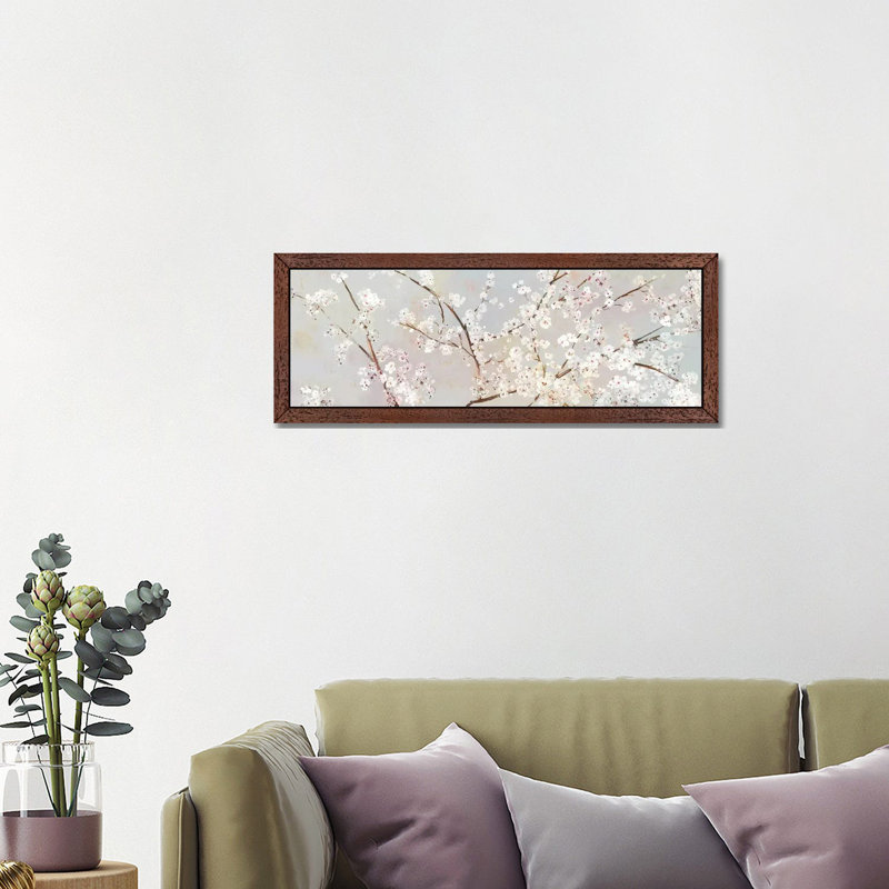 Bloomingdale by Asia Jensen - Print on Canvas, 40.64cm H x 121.92cm W x 3.81cm D, Brown Floater Framed