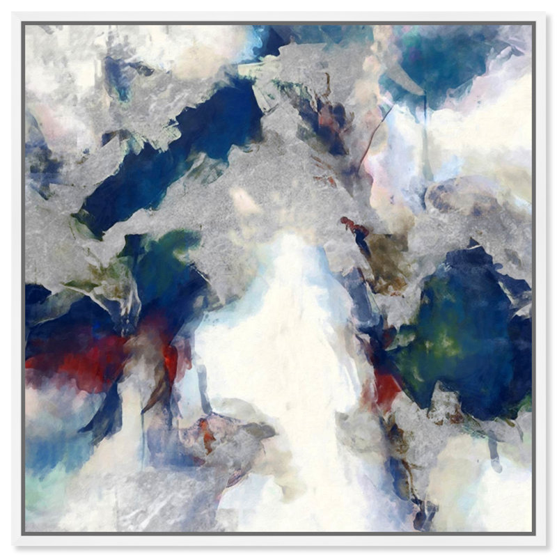 Abat-jour Explosive - Peinture sur toile, H 30 po x l 30 po, Toile avec cadre blanc