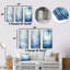 «White and Blue Winter Forest Collage II», ensemble d'art mural en métal paysage d'hiver-473519937