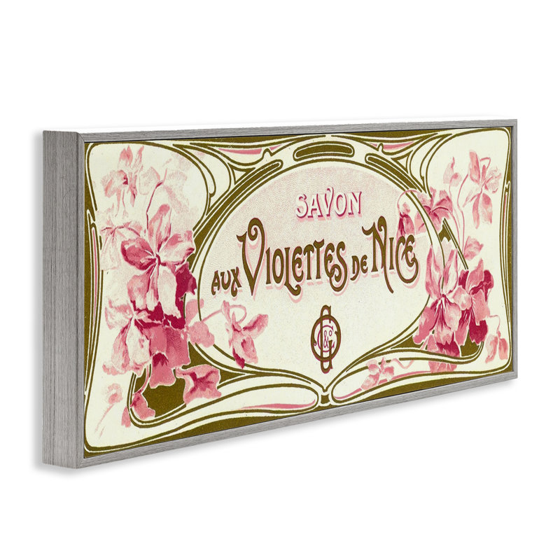Giclée vintage Paris Violettes, design par Sophie 6, H 10 po x l 24 po, Estampe numérique Farmhouse