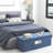 43'' Folding Storage Ottoman Bench w/ Removable Divider & Side Pocket Bedroom Blue