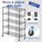 Heavy Duty Storage Shelves, 5 Tier Wire Shelving Unit With Wheels, Commercial Adjustable Metal Shelves For Storage, Garage Rack Pantry Shelves Kitchen Shelving-778224225-778224224