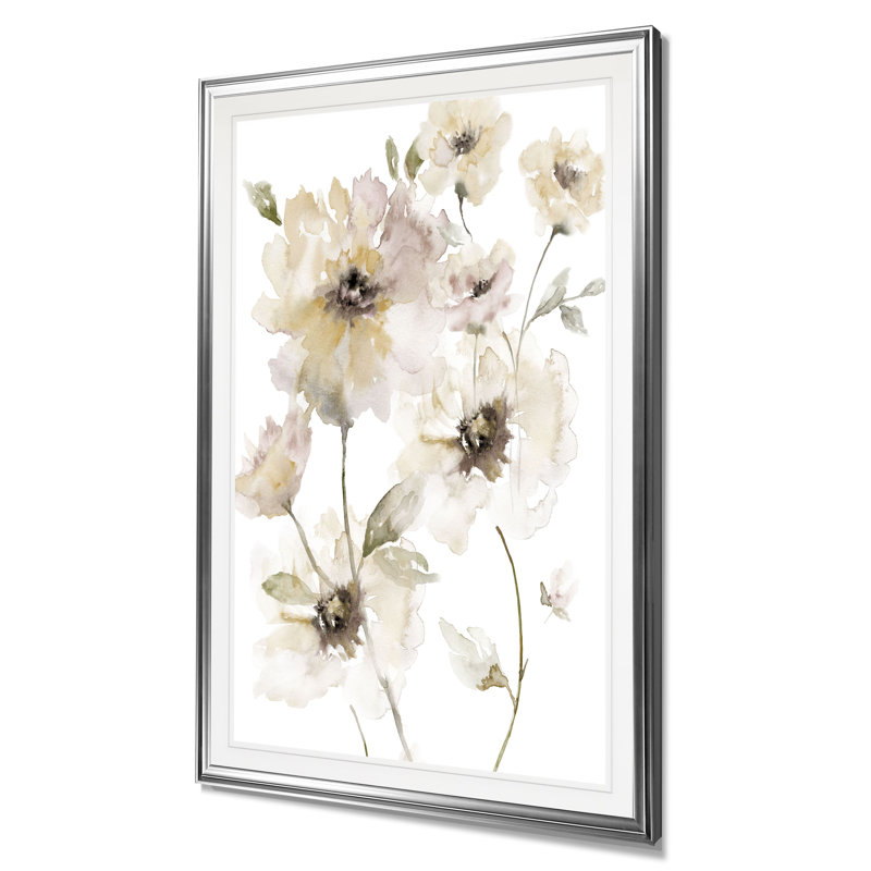 «Translucent Garden I», reproduction sur toile, H 24 po x l 20 po x 1,5 po, Cadre argenté