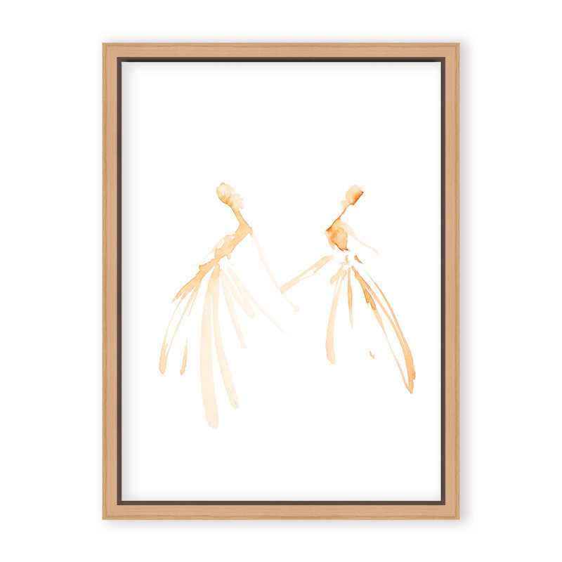 Classic Elegance Summer Sway by  - Painting, 16" H x 12" W x 2.375" D, Framed Canvas, Beige