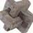 Travertine Abstract Interlocking Knot Decorative Object for Home Decor - Sculptural Statue Accent for Living Room and Tabletop Decoration - Gray-107086694