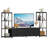 88.9" TV Stand for 75 Inch TV, Entertainment Center with Fabric Drawers & 4 Tier Open Shelves for Living Room-1126418882