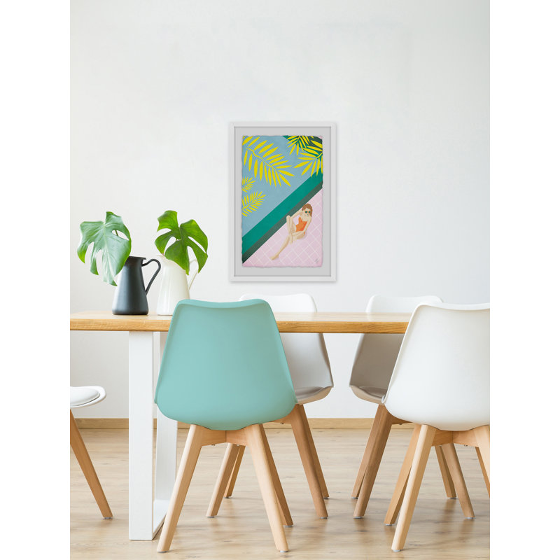'By the Pool III' Framed Print, 30" H x 20" W x 1.5" D