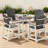 31.4''W Round Hdpe Outdoor Bar Table, All-weather Counter Height Patio Table-1248082156