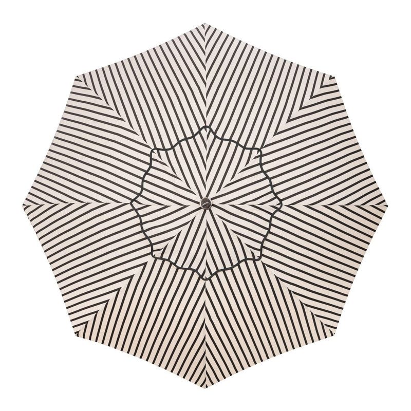 Patio 90'' W Umbrella, Black/White Striped