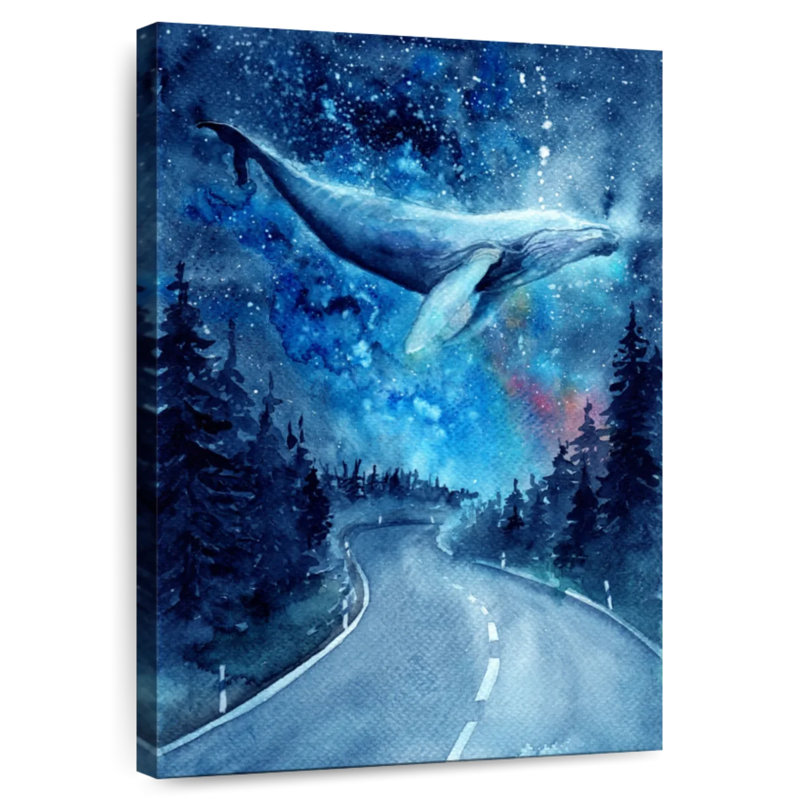 Kelan Night Flying Whale, 51" H x 34" W