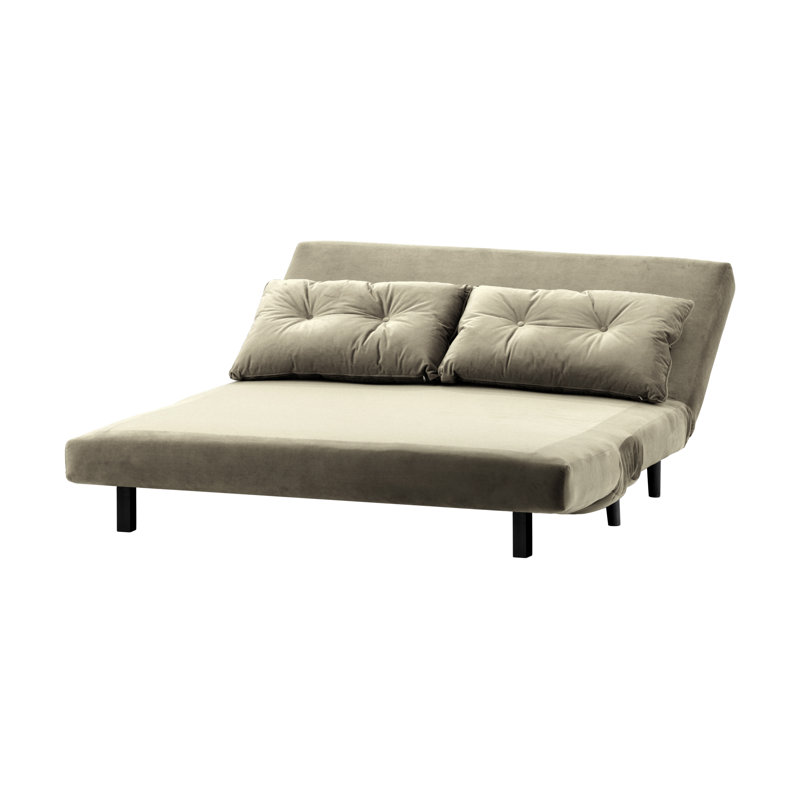 Varujhan 2 Seater Sofa Bed, Black, Black,  78cm H X 120cm W X 90cm D