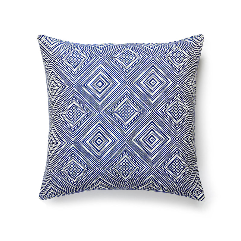 Antigua Square Indoor/Outdoor Pillow Cover & Insert, Indigo