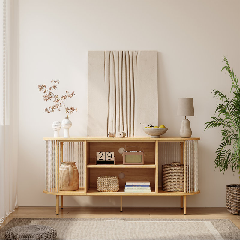 Prattville Boho Natural Fiber Rope 54.52'' W TV Stand