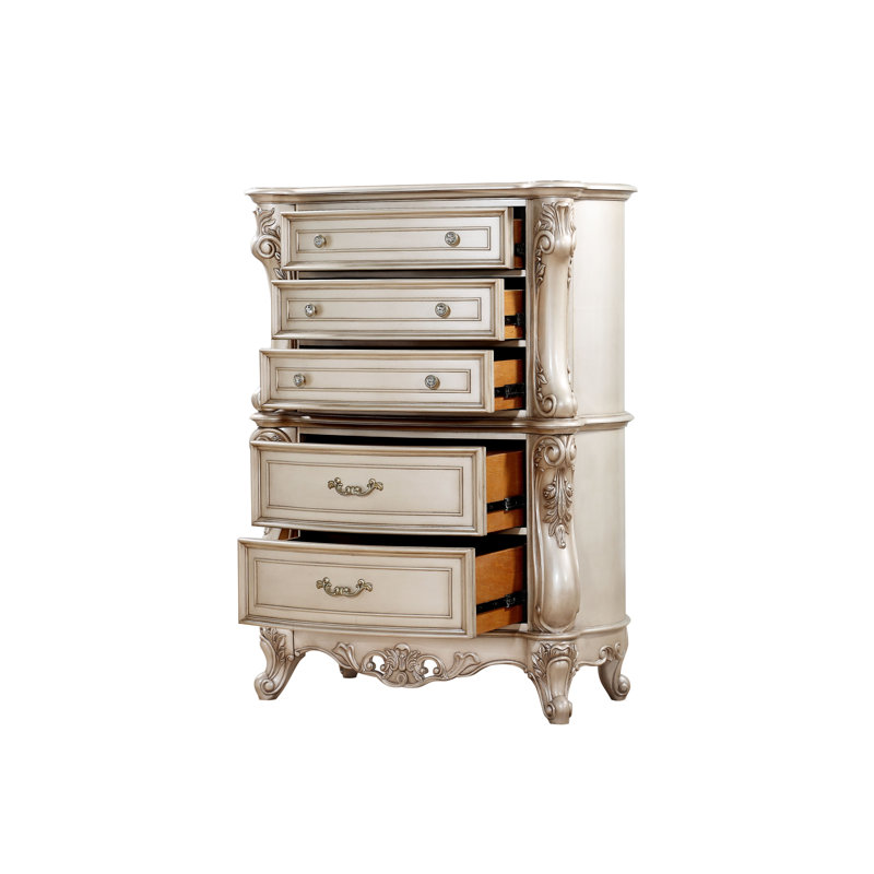 Mitcheldean 5-Drawer Chest in Golden Ivory