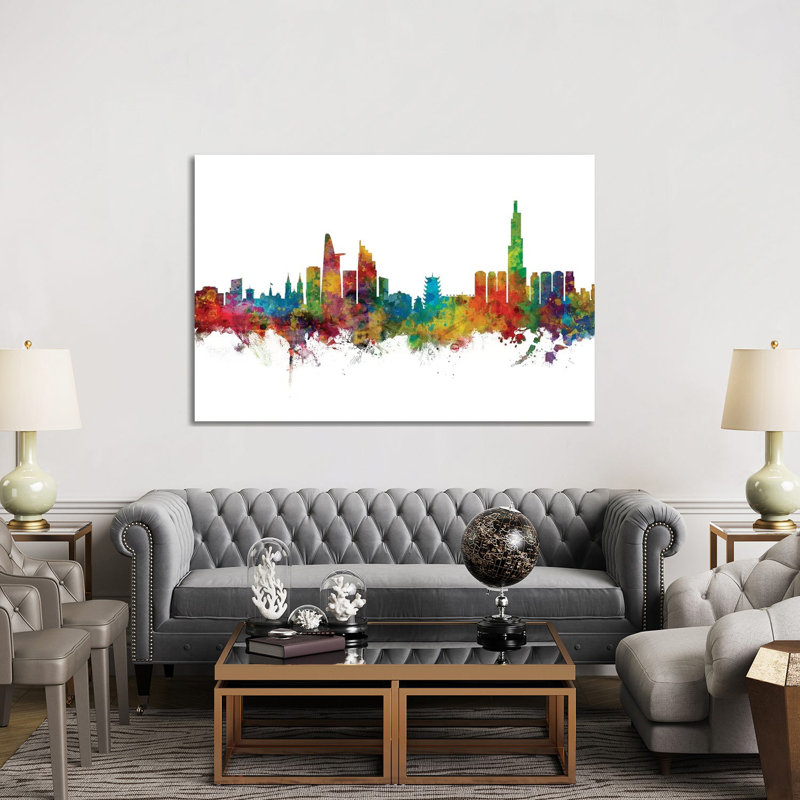 Ho Chi Minh City, Vietnam Skyline by Michael Tompsett - Wrapped Canvas Gallery-Wrapped Canvas Giclée, 152.5 cm H x 101.5 cm W