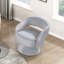 Mobilier moderne: siège pivotant en velours gris, fauteuil de luxe rembourré en bois massif, base