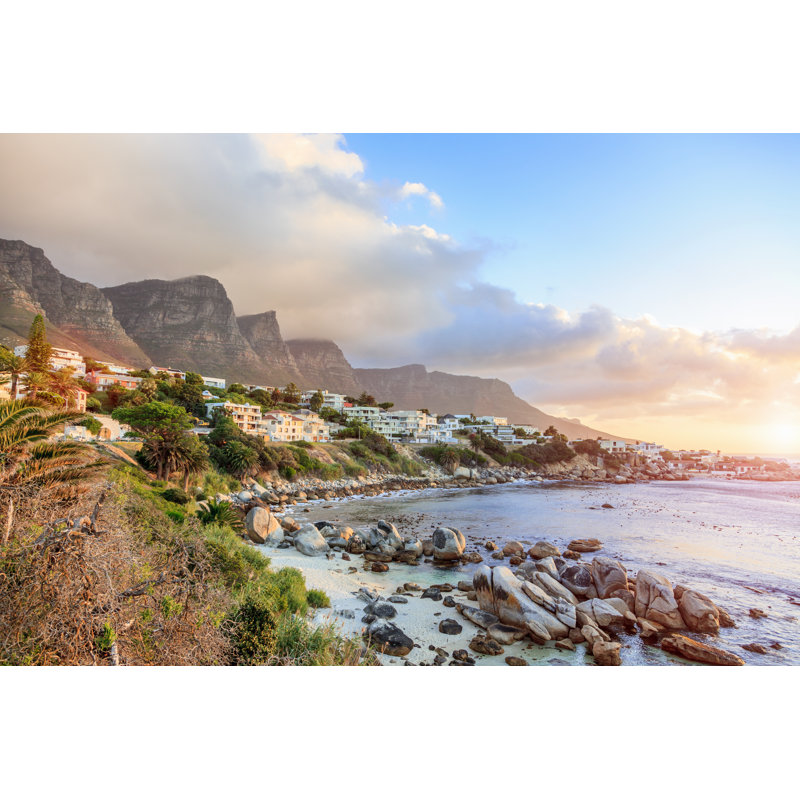 Cape Town Camps Bay Sunet by Terrababy - No Frame Art Prints on Canvas, 61cm H x 91cm W
