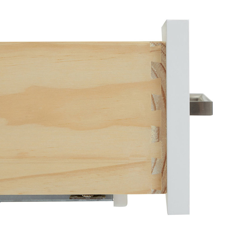 Cambridge 42'' W Single Bathroom Vanity Base, Brushed Nickel, White