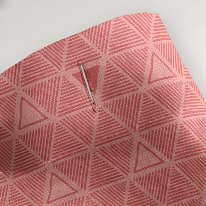Rideau de douche simple à triangles à main classique Patricia Geoffrey, Rouge