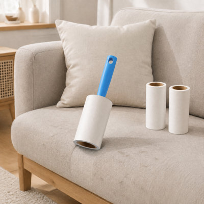 Sticky Lint Rollers for Pet Hair, 8 Rollers 800 Total Sheets with 4 Handles, Easy‑to‑Peel Lint Remover, Multipurpose Home Cleaning Tool for Clothes, Furniture, Couch and Car Seats for Pet Owners
