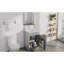 Meuble-lavabo de 50 cm (20 po) avec lavabo en céramique lisse, gris, cadre peint, protection anti-débordement en métal, charnières à fermeture douce antirouille, deux étagères de rangement, ensemble d'assemblage complet.
