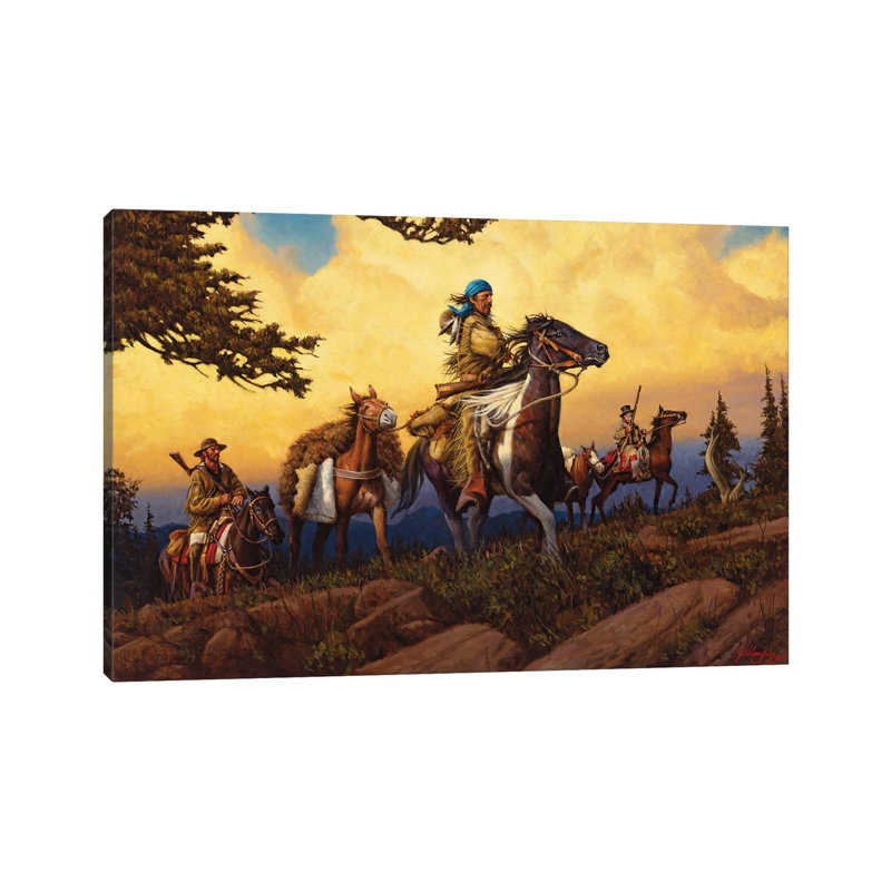 «An Intrepid Breed Of Men» par Joe Velazquez - peinture sur toile tendue, H 18 po x l 26 po x P 1,5 po