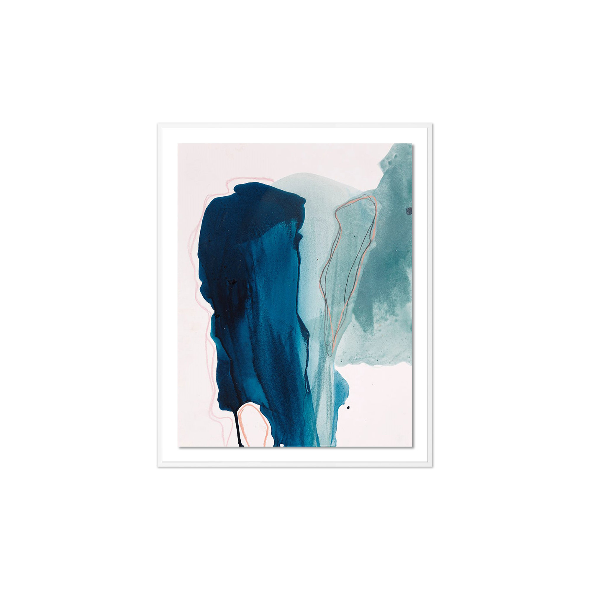 Depth by Kim Whiteside, White, 60" H x 48" W x 2.5" D