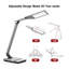 Lampe de bureau noire Helfer 4 po USB