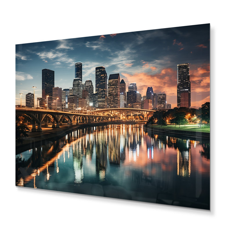 Horizons de Houston II - décoration murale en métal Houston, H 12 po x l 20 po