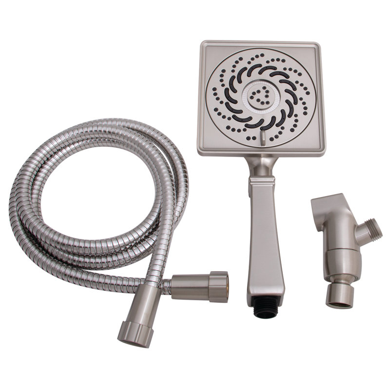 Rainier Exhilaration Multi Function Handheld Shower Head, Brushed Nickel