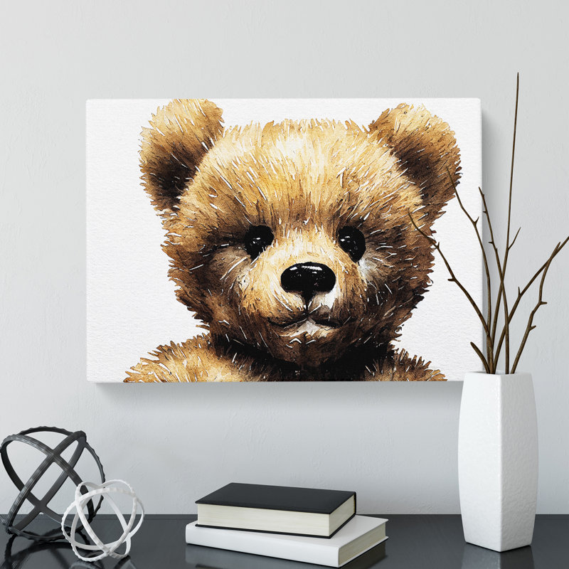 XXX-H1022-WF-10323X Wonderful Teddy Bear - Wrapped Canvas Print, 40cm H x 60cm W x 3cm D
