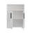Modern Multi-Purpose Cabinet, White, 100% Melamine Coated Particle Board, Thickness: 0.7 inches | Additional Storage with Adjustable Shelves, Stylish Striped Design for Home & Office-79955835