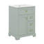 Meuble-lavabo de salle de bain avec lavabo 24 po, tiroir coulissant et support de porte, tablette réglable, tiroirs et porte à fermeture en douceur-2136402261