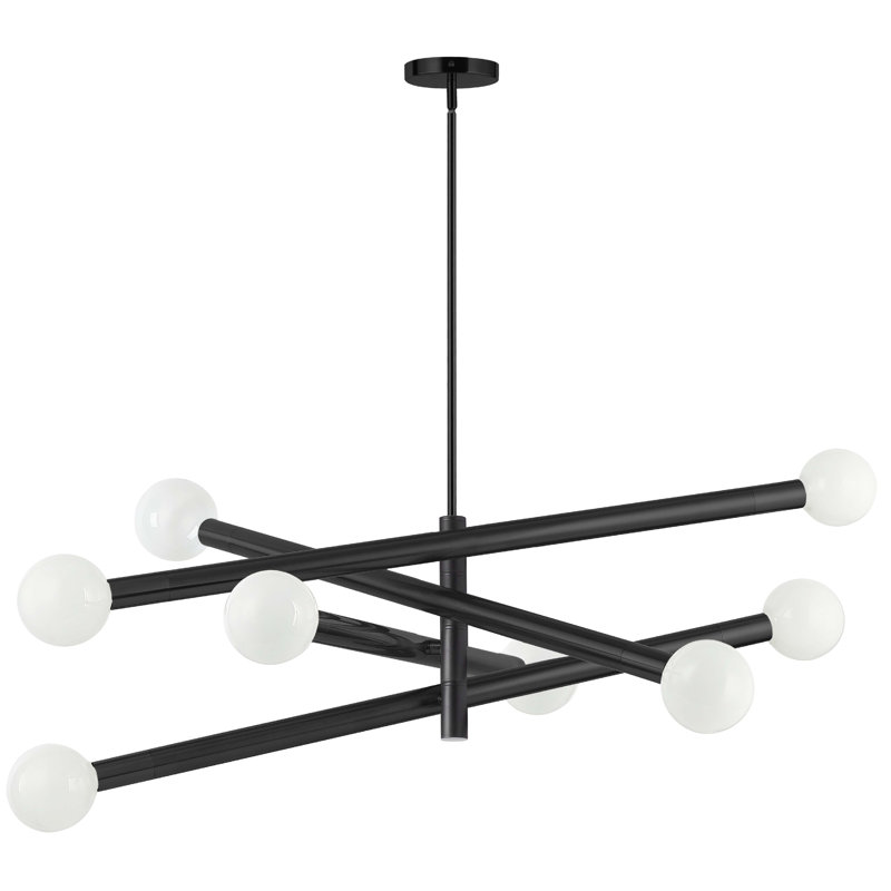 Lustre 8 lumières Wand, Noir mat
